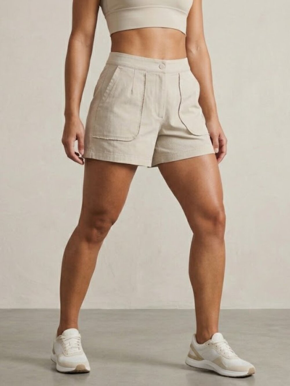 lululemon athletica Light Beige Utility Pocket Shorts size 10